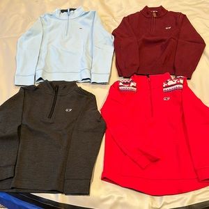 Bundle of 4 Vineyard Vines Boys' Quarter-Zip Sweater Size 6